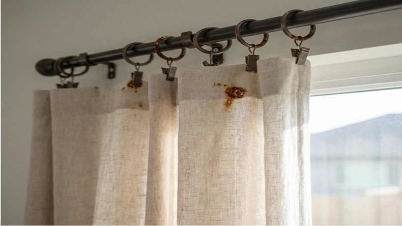 از بین بردن زنگ زدگی پرده